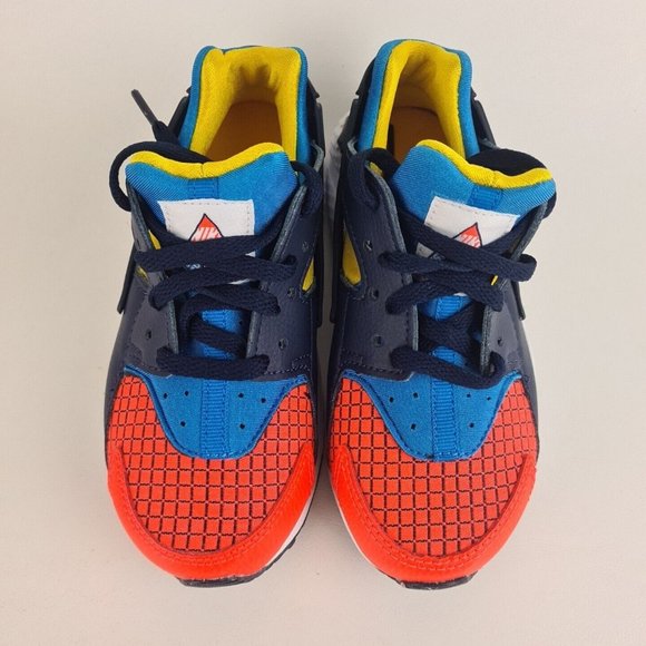 Nike Huarache Run Now PS Bright Crimson Running KIDS Shoes - Picture 3 of 11